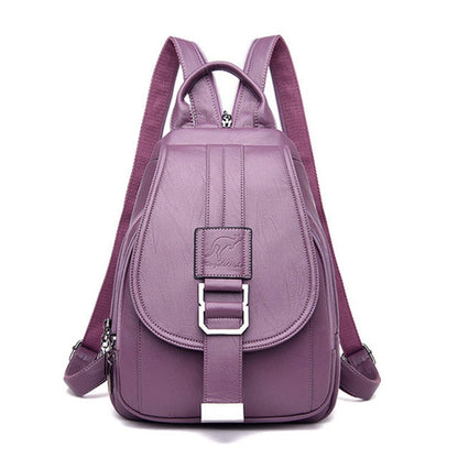 Women's Leather Backpack Purse | Convertible Shoulder Bag for Work & Travel | Handcrafted Premium Cowhide | Multi-Pocket Design