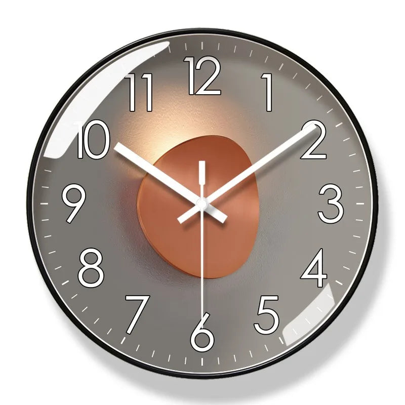 Modern Silent Wall Clock – Non-Ticking Quartz Movement – Sleek Minimalist Design for Living Room, Bedroom & Office Decor