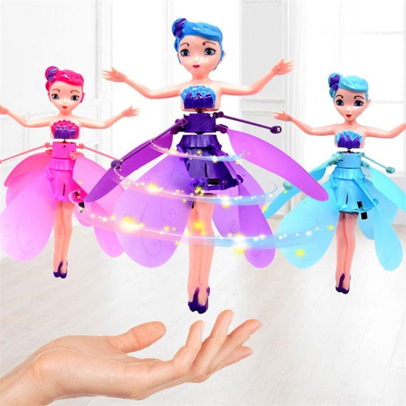Flying Fairy Doll – Hand-Controlled Hovering Toy with Light-Up Wings for Girls & Boys – Interactive Flight Play