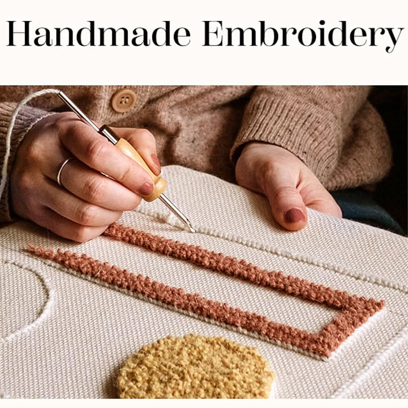 EMBROIDERLIVA – Embroidered Throw Pillow Cover for Cozy Decor
