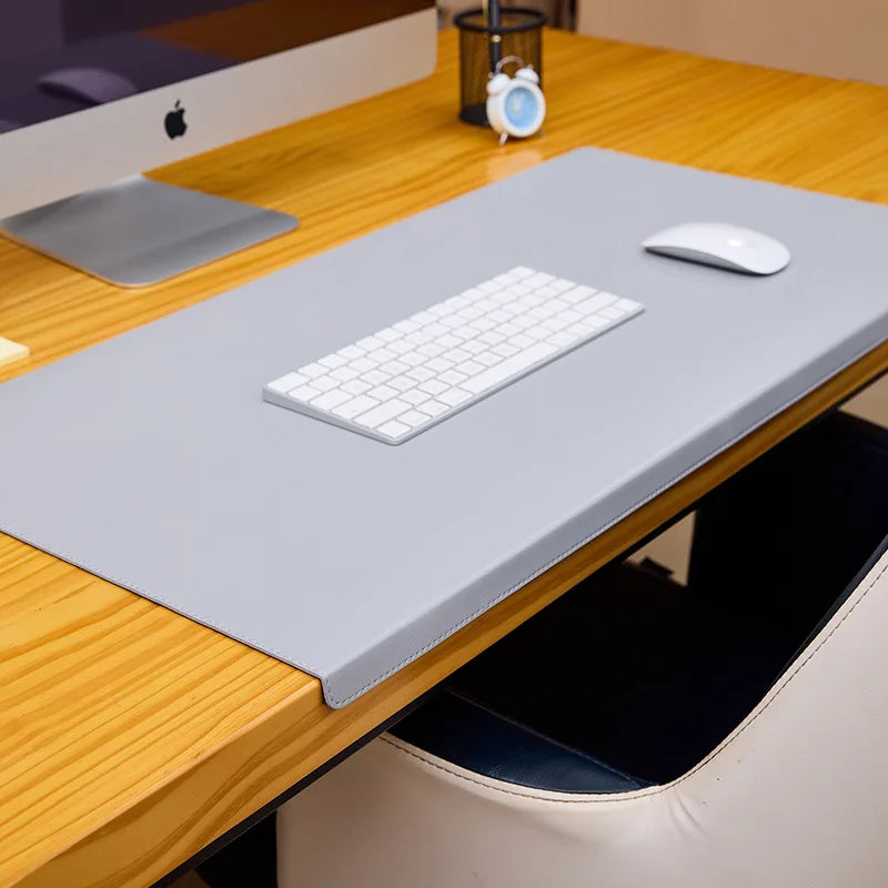 Ergonomic Desk Pad with Cushioned Wrist Rest and Elbow Support for Office, Gaming, and Home Workspace - Premium Vegan Leather Surface