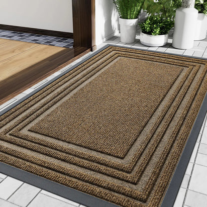 Slim Rubber-Backed Entrance Mat – Non-Slip Indoor Outdoor Doormat for Front Door, Porch & Hallway