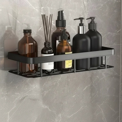 Wall-Mounted Corner Organizer Rack ABS Adhesive No-Drill Bathroom Caddy Triangle Rectangle Shape Holds Shampoo Soap Toiletries for Small Spa