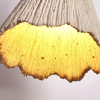 Cream Concrete Hanging Light Fixture 14 in Sculptural Kitchen Island Pendant Dome Lamp Hardwired Modern Farmhouse Dining Room Overhead Ceili