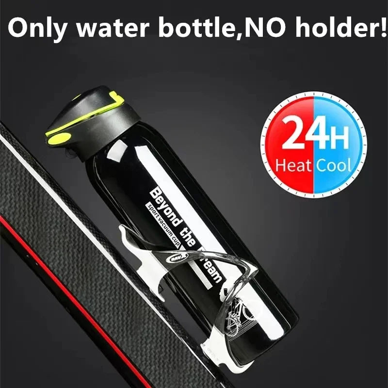 Insulated Stainless Steel Water Bottle with Sport Cap & Carry Loop – 17 oz Double Wall Bike Bottle for Cycling, Commuting & Outdoor Sports