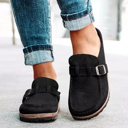 Women's Orthopedic Slide Sandals Suede Look Adjustable Buckle Slip-On Slides for Everyday Comfort Casual Summer Walking Footbed Support