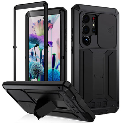 Heavy-Duty Samsung Galaxy S23 Armor Case with Built-In Screen Shield & Kickstand for Hands-Free Use