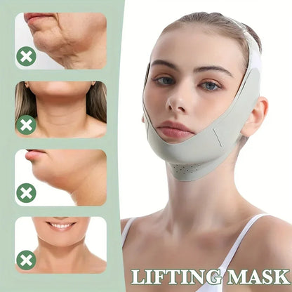 Jawline Shaping Compression Wrap – Sculpt and Firm Your Face with Daily Chin Lift Support for Women and Men