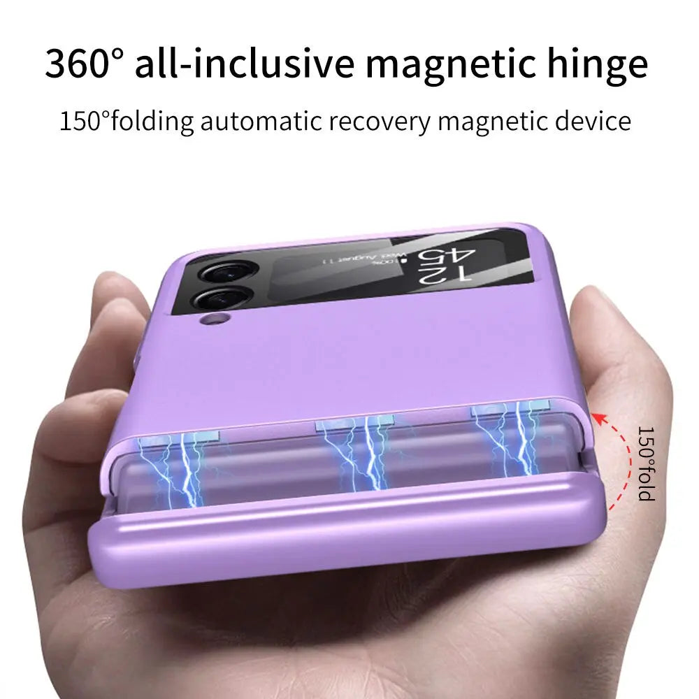 Galaxy Z Flip 4 Heavy-Duty Protective Case – Full-Coverage Shell with Wireless Charging Support & Impact-Resistant Corners for Samsung