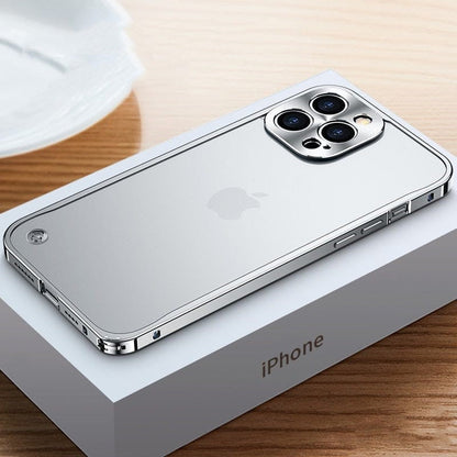 Aircraft-Grade Aluminum iPhone Case Precision-Milled Snap-On Protection for Apple Smartphones Slim Lightweight Metal Bumper Shell
