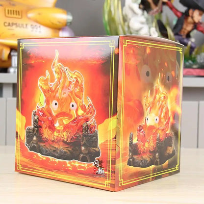 Glowing Flame Cartoon Collectible Figure | Glow-in-the-Dark Anime Character Statue for Shelf Display & Home Decor | PVC Figurine Collectible