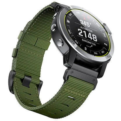 Tactical Woven Smartwatch Strap | Quick-Release Replacement Band for Fitness Tracking | Adjustable Lightweight Nylon Wristband