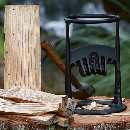 Manual Log Splitter Wedge for Firewood | Heavy-Duty Steel Kindling Tool for Home & Camping | Safe Axe-Free Wood Splitting