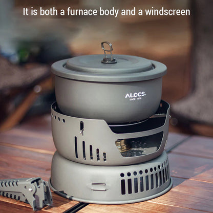 Adventure Cookware | Camping Cooking Set with Windshield | Lightweight Gear for Effortless Outdoor Meals