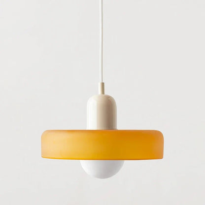 Two-Tone Glass Drop Ceiling Light Fixture for Kitchen Island Dining Room Modern Hanging Lamp