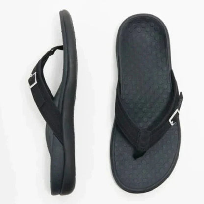 Orthopedic Arch Support Sandals for Women – Cushioned Footbed Slip-On Comfort Slides for Plantar Fasciitis & Flat Feet Relief