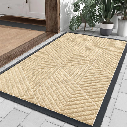 Entryway Rug Non-Slip Absorbent Indoor Outdoor Welcome Mat for Front Door Hallway Patio Garage Apartment Entrance Home Decor