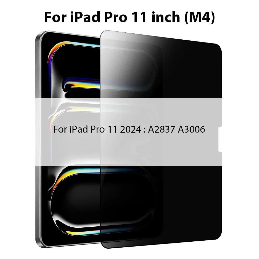 Anti-Spy Tempered Glass iPad Shield – Privacy Viewing Angle Control Screen Guard