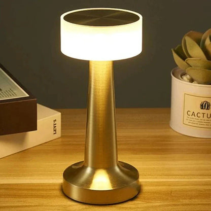 Rechargeable LED Desk Lamp with Touch Control & 3 Light Modes – Cordless Nightstand Light for Bedroom, Office & Living Room – Chrome Finish