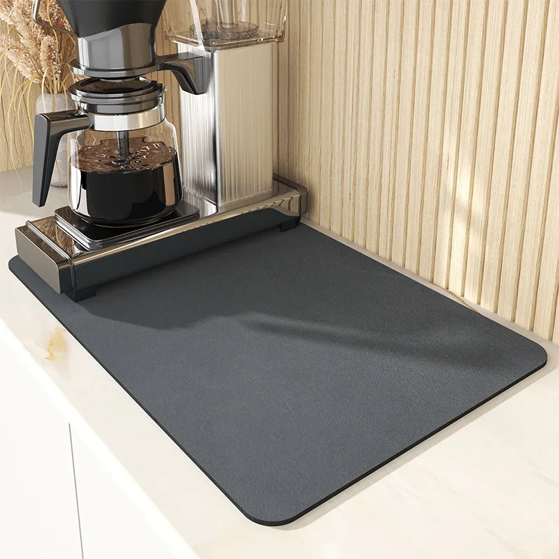 Sink Area Floor Runner 20×24 inch Green Microfiber Ultra-Absorbent Quick-Dry Anti-Slip Backing Machine Washable for Kitchen Dishwasher Cookt