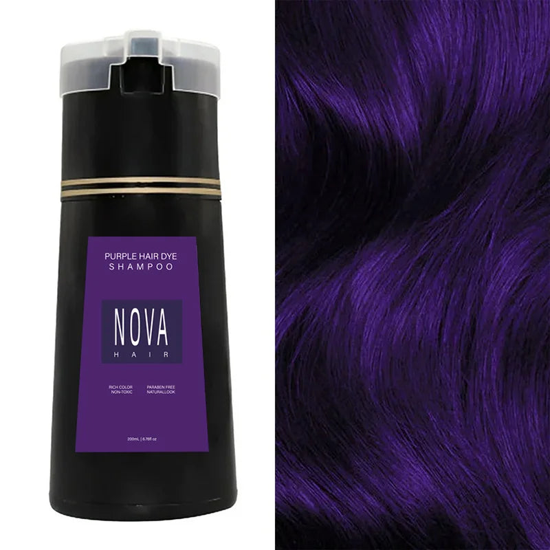 Hair Color Shampoo 6.8 fl oz – Vibrant Tones in One Step for All Hair Types, Easy Application No Mess