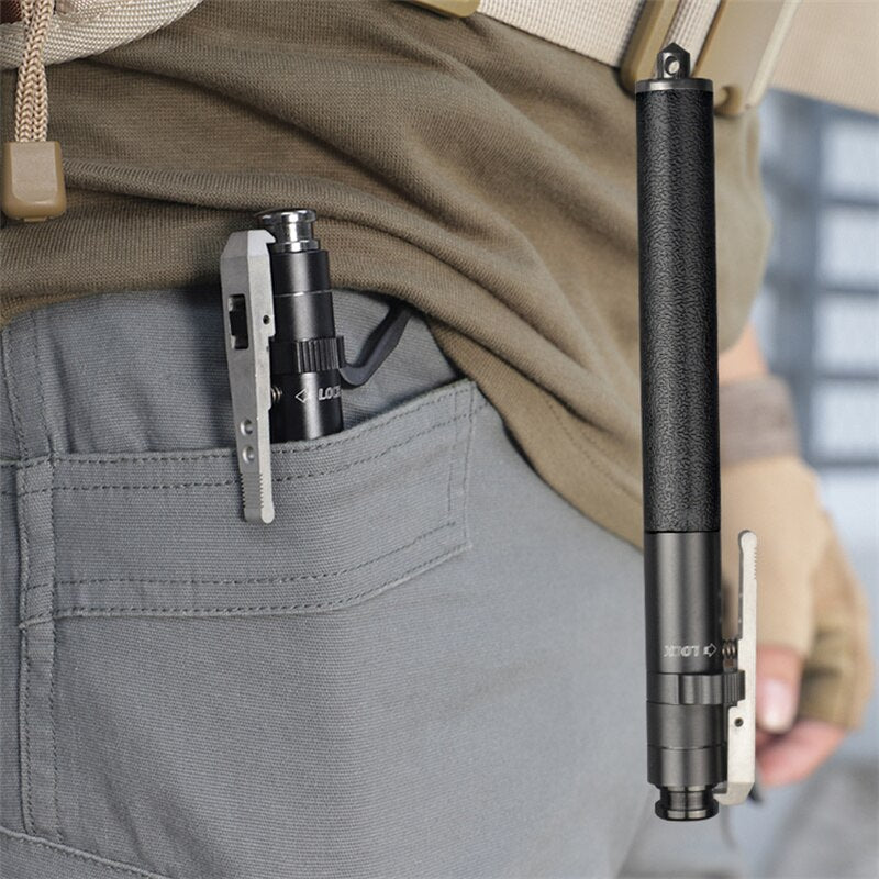 Telescoping Defense Baton for Personal Safety | Compact Collapsible Steel Rod for Walking & Outdoor Security | Ergonomic Grip Walking Stick