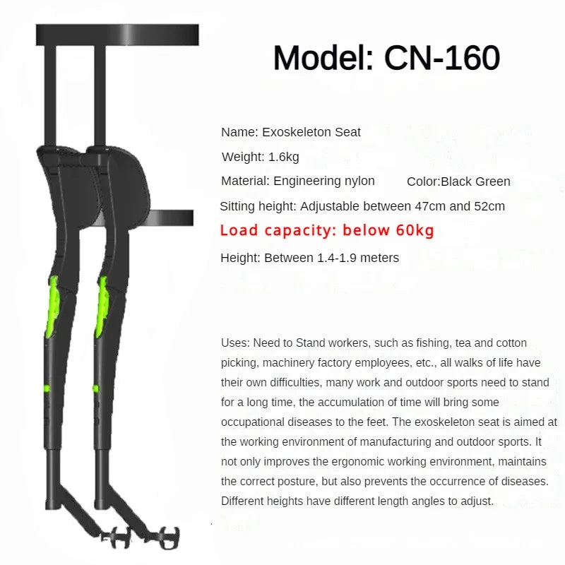 Folding Chair with Wearable Exoskeleton Design for Outdoor Travel