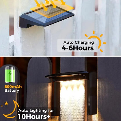 Outdoor Garden Pathway Lights Solar Powered 2-Pack with Dusk-to-Dawn Sensor Waterproof IP44 Dimmable LED Landscape Accent Lighting for Patio