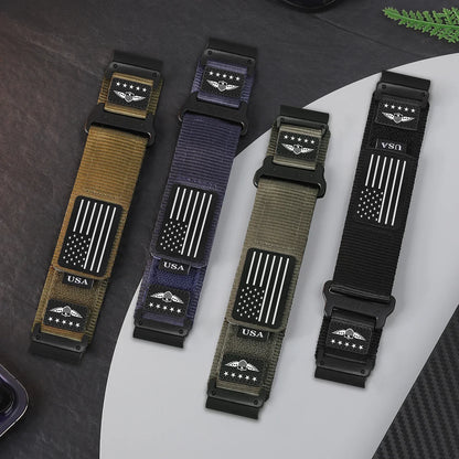 QuickFit Woven Nylon Watch Band for Garmin Fenix – Adjustable Tactical Fitness Strap for Running, Hiking & Everyday Wear