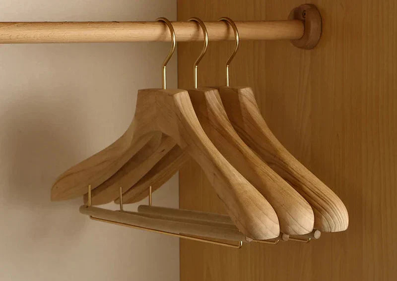 Cedar Wood Hangers | Set of 2 Wide Shoulder Hangers for Clothing Organization | Durable Design for Blazers and Sweaters