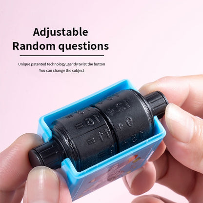 Handheld Arithmetic Stamp Roller for Kids Elementary School Homework Practice & Learning