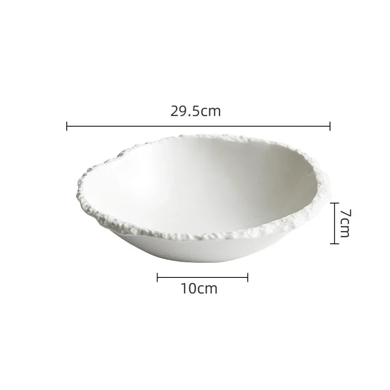 Handcrafted Stoneware Dinner Bowl 9.8 Inches Wide for Family Meals, Pasta, Soup & Sides | Farmhouse Kitchen Tableware for Everyday Use