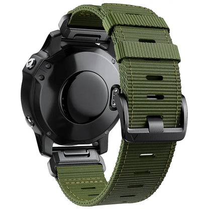 Tactical Woven Smartwatch Strap | Quick-Release Replacement Band for Fitness Tracking | Adjustable Lightweight Nylon Wristband
