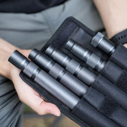 Hiking Pole with Multi Tool, Tactical Hiking Pole with Compass and Fire Starter, Foldable Aluminum Walking Stick