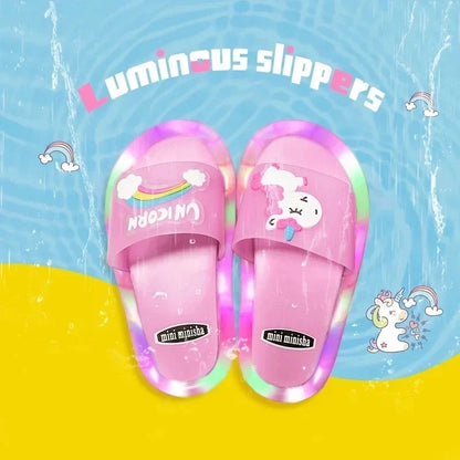 Light-Up Unicorn Slippers for Kids - Fun LED Sandals for Boys & Girls