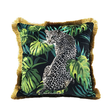 Retro Jungle Animal Throw Pillow Cover for Sofa Decoration