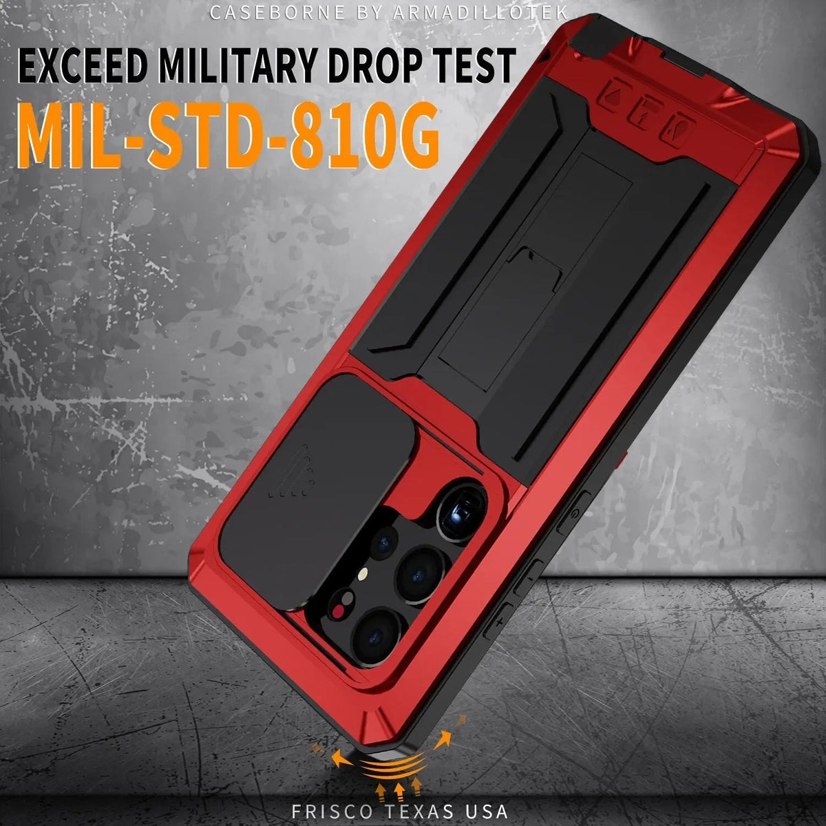 Heavy-Duty Samsung Galaxy S23 Armor Case with Built-In Screen Shield & Kickstand for Hands-Free Use