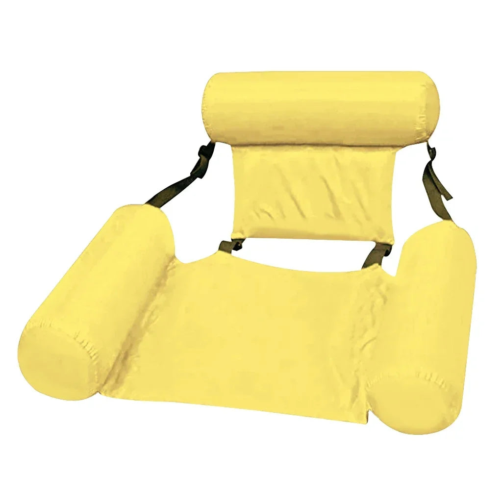 Inflatable Pool Lounger with Backrest – Floating Water Chair for Pool, Lake & Beach