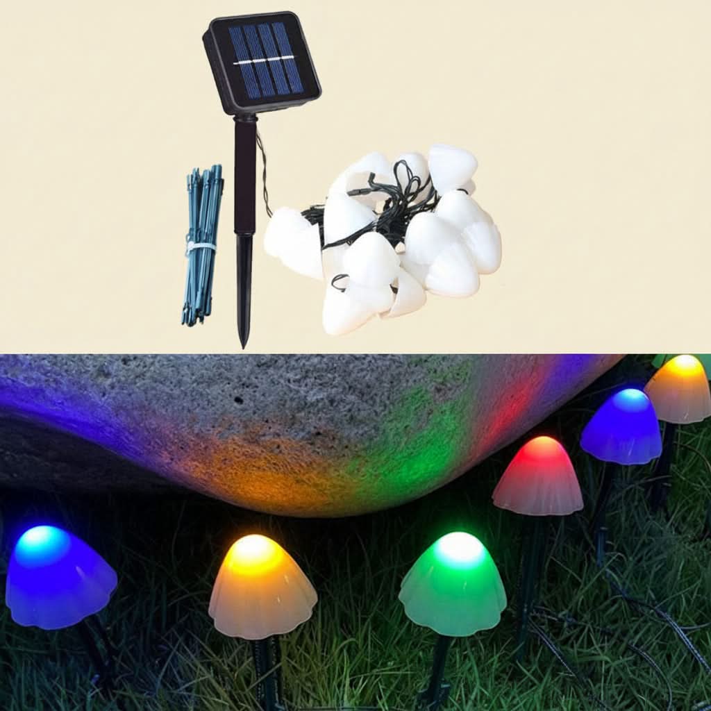 MUSHLIVA – Solar Mushroom Fairy Lights for Garden Landscapes