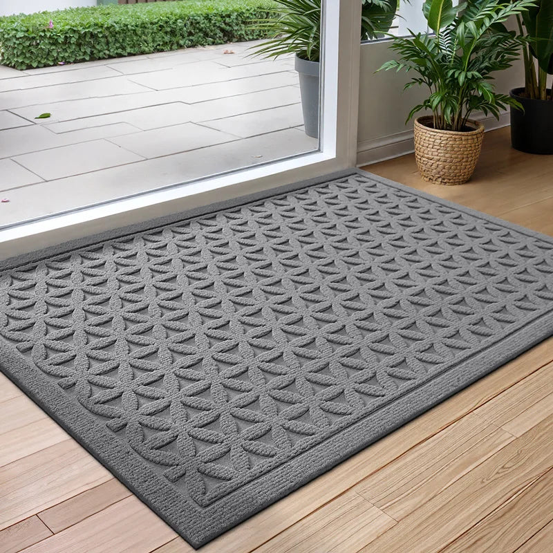 Indoor Outdoor Doormat Absorbent Non-Slip Entryway Floor Mat for Front Door Hallway Kitchen Bathroom Quick Dry Dirt Trapping Rug