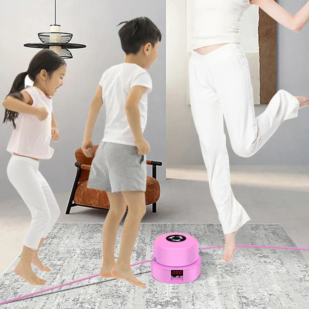 Cordless Smart Skipping System Rechargeable Auto-Spin Ropeless Trainer Adjustable Intensity Cardio Equipment Indoor Aerobic Exercise Tool fo