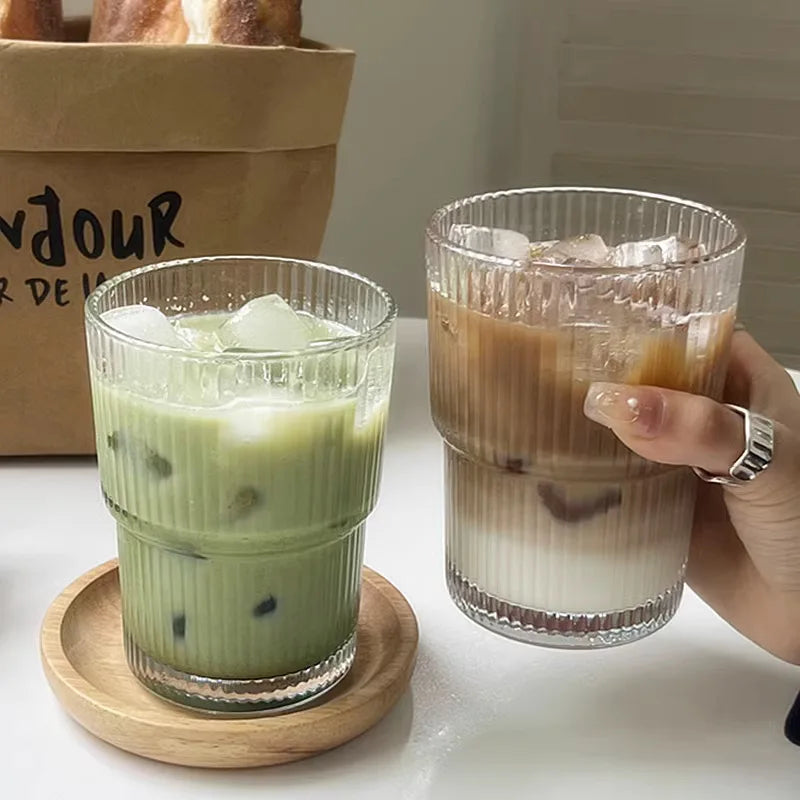 Insulated Glass Tumbler with Straw & Lid - Heat-Resistant Borosilicate Cup for Hot & Cold Drinks - Portable Coffee Mug for Commute, Office,