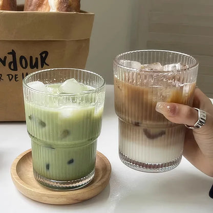 Insulated Glass Tumbler with Straw & Lid - Heat-Resistant Borosilicate Cup for Hot & Cold Drinks - Portable Coffee Mug for Commute, Office,