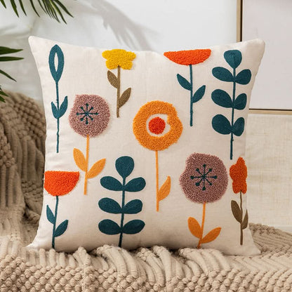 EMBROIDERLIVA – Embroidered Throw Pillow Cover for Cozy Decor