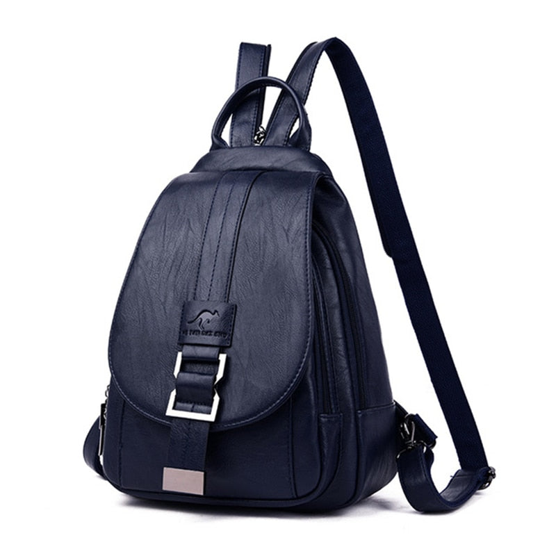 Women's Leather Backpack Purse | Convertible Shoulder Bag for Work & Travel | Handcrafted Premium Cowhide | Multi-Pocket Design