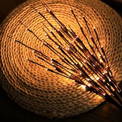LED Twig Lights Battery Operated Decorative Lighted Branches 27 Inch Tall Warm White Fairy Lights Indoor Outdoor Home Decor Centerpiece Vase