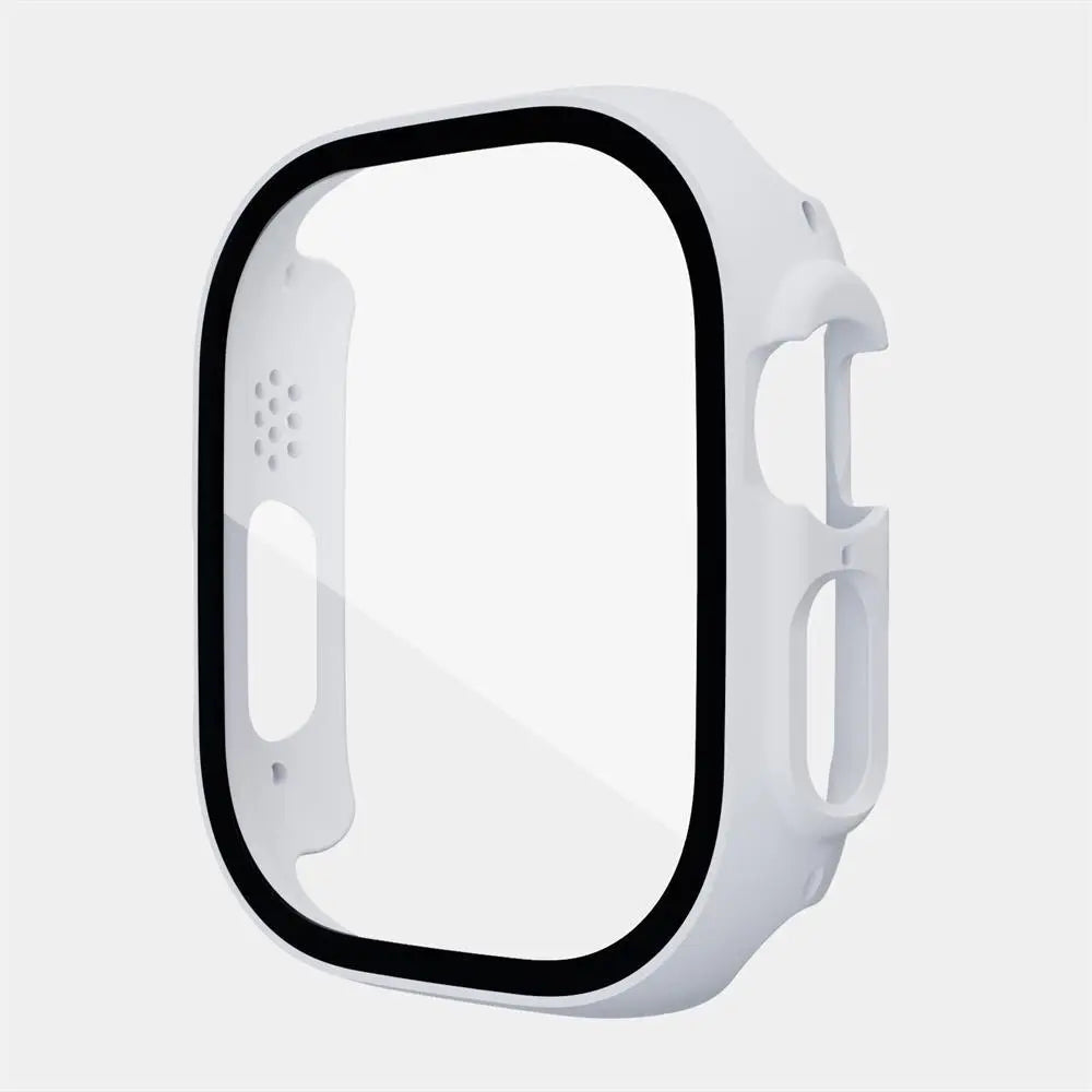 Protective Shell with Tempered Glass Screen Guard for 49mm Apple Watch Ultra Series – Full-Body Snap-On Design