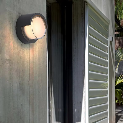 Motion Sensor Outdoor Wall Light – Modern Aluminum LED Sconce for Porch, Patio & Entryway – Round or Square – Weatherproof IP65
