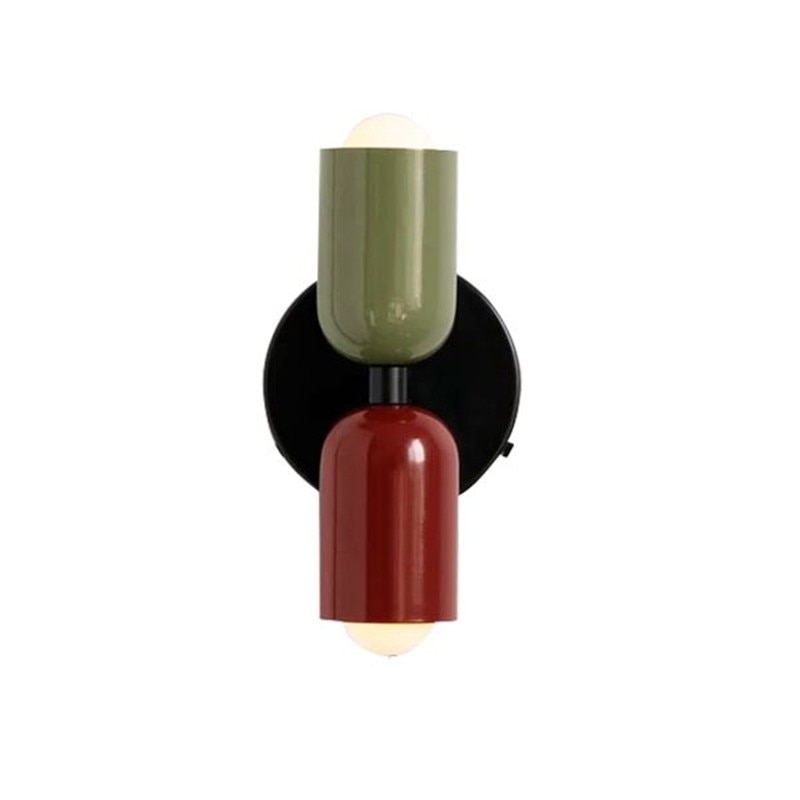 Hand-Blown Glass Wall Light Fixture Multi-Color Shade Metal Base Hardwired or Plug-In for Living Room Bedroom Hallway Modern Contemporary Ac