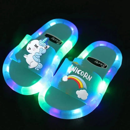 Light-Up Unicorn Slippers for Kids - Fun LED Sandals for Boys & Girls